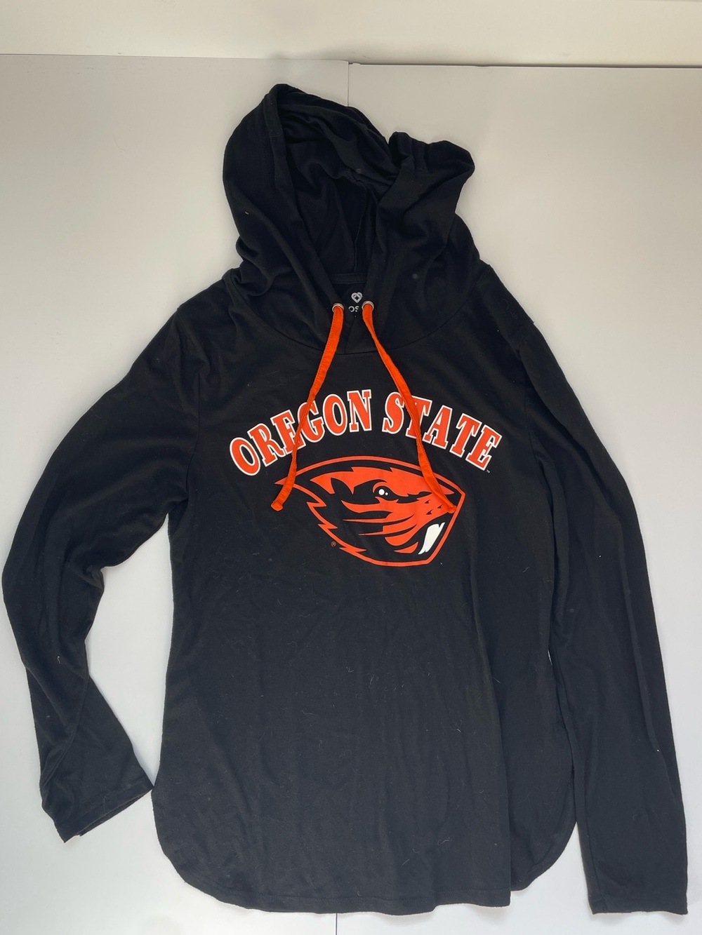 Colosseum Black Oregon State Hoodie with Orange Logo